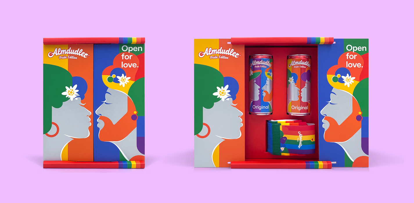 Almdudler Pride-Edition Bussi Box by Hey Sister Packaging Design