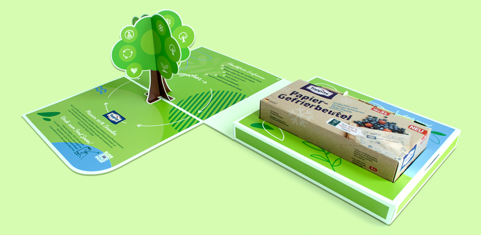 Toppits – Papier-Gefrierbeutel Pop-Up Box
