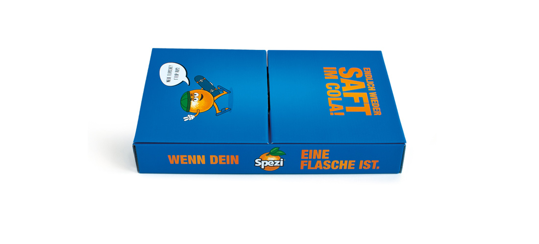 Spezi wandelbare Verpackung ohne Banderole