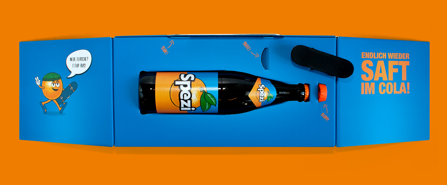 Fingerboard Promotionbox by Heysister für Spezi Mehrwegflasche