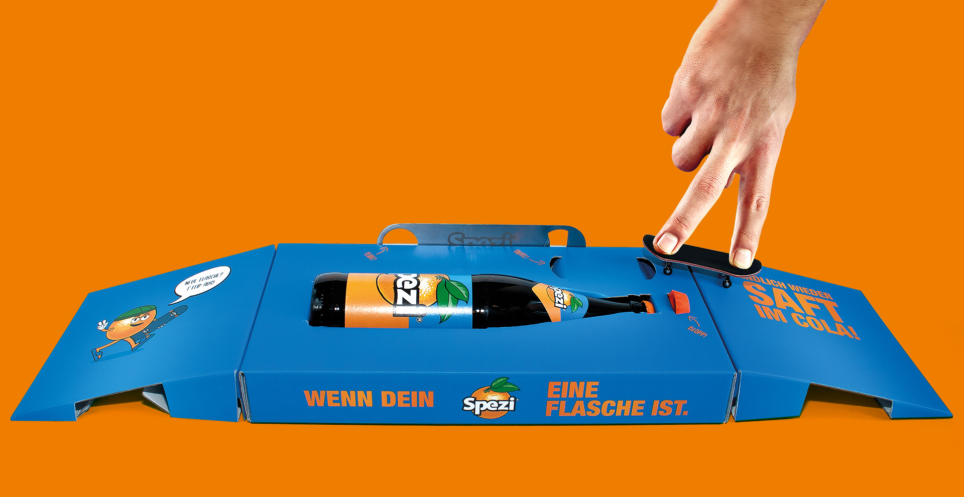Spezi Mehrweg Promotion Skate Box by Heysister Packaging Design